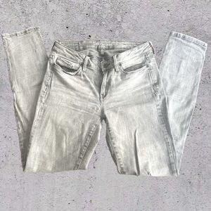Gray Calvin Klein ultimate skinny jeans.